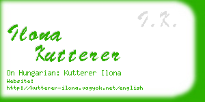 ilona kutterer business card